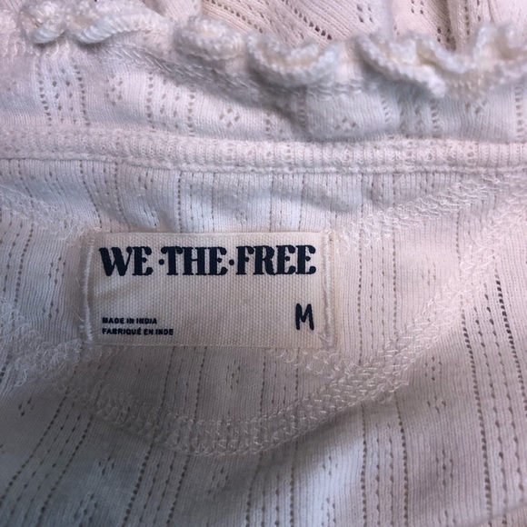 FP Movement by Free People Cream Long Sleeve Top with Embroidered Cabin Design - Picture 5 of 5